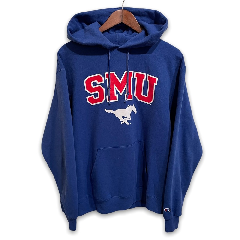 SMU Mustangs Big Logo Drawstring Champion Hoodie
Size:Medium - Picture 1 of 4